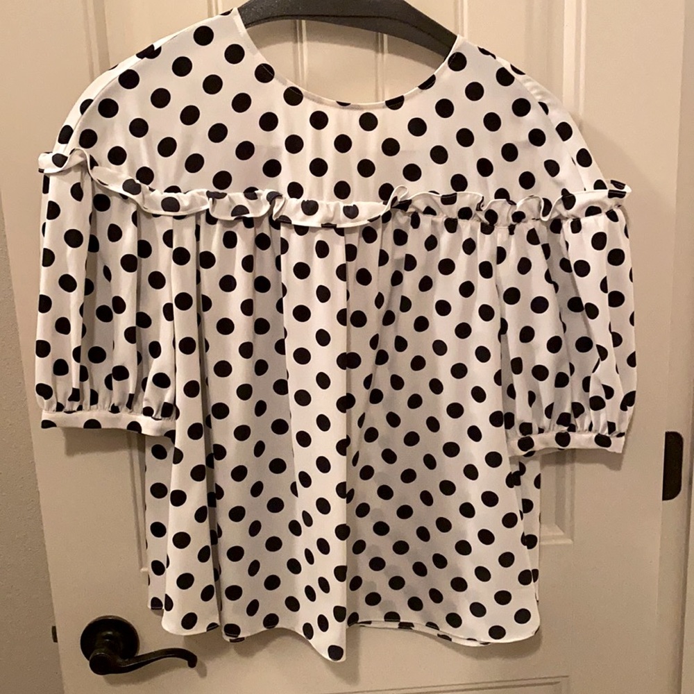 Crosby polka dot tie back top